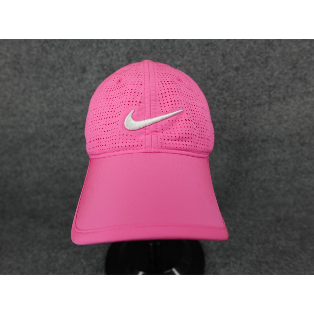 Nike Golf Aerobill Hat Womens OS Pink Excellent Perforated Adjustable 639635-668